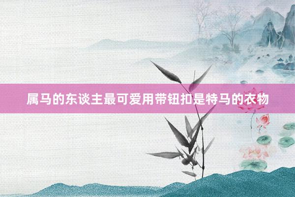 属马的东谈主最可爱用带钮扣是特马的衣物